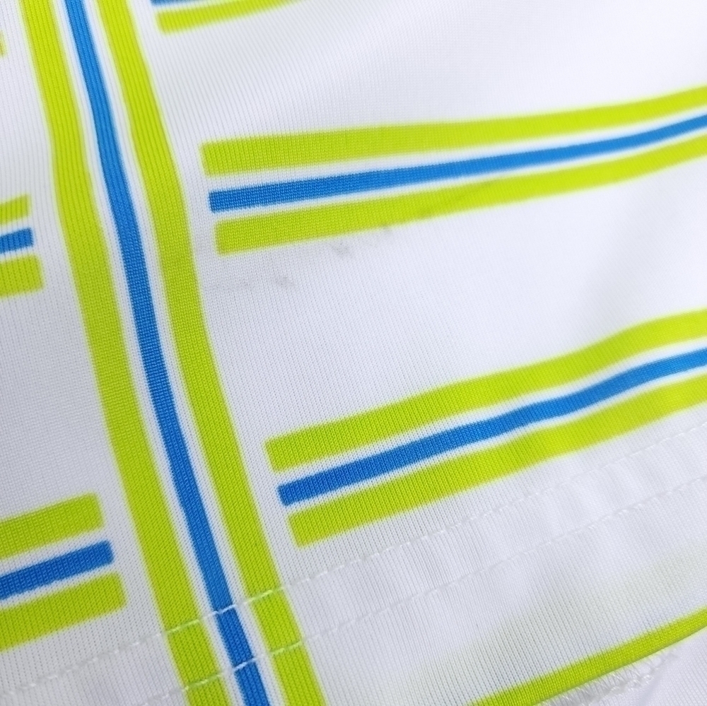 Men's Walter Hagan White Green Stripe Golf Polo Sz L - Picture 7 of 10